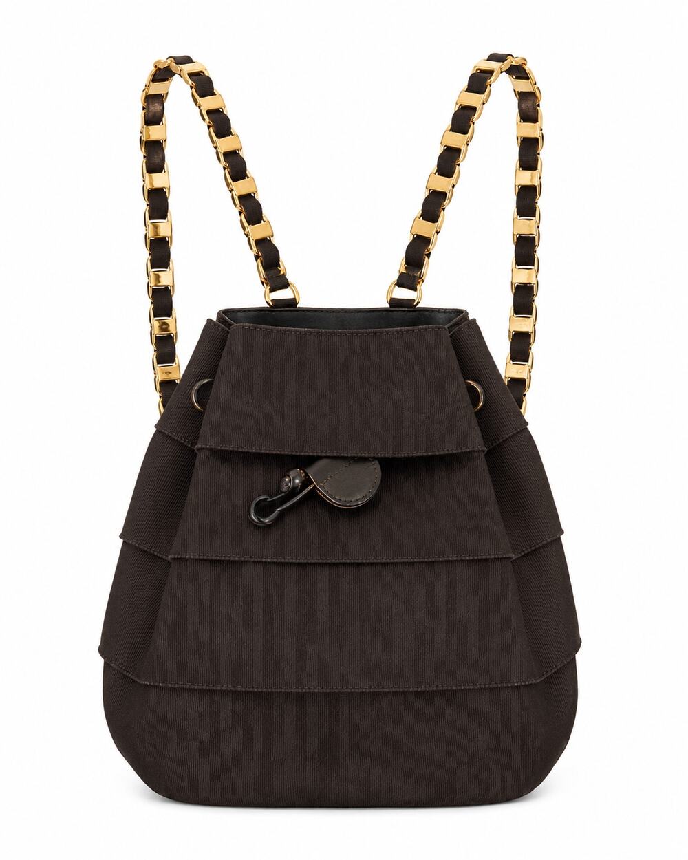 Vintage 1990s Salvatore Ferragamo Vara Grosgrain Chain Backpack Italy